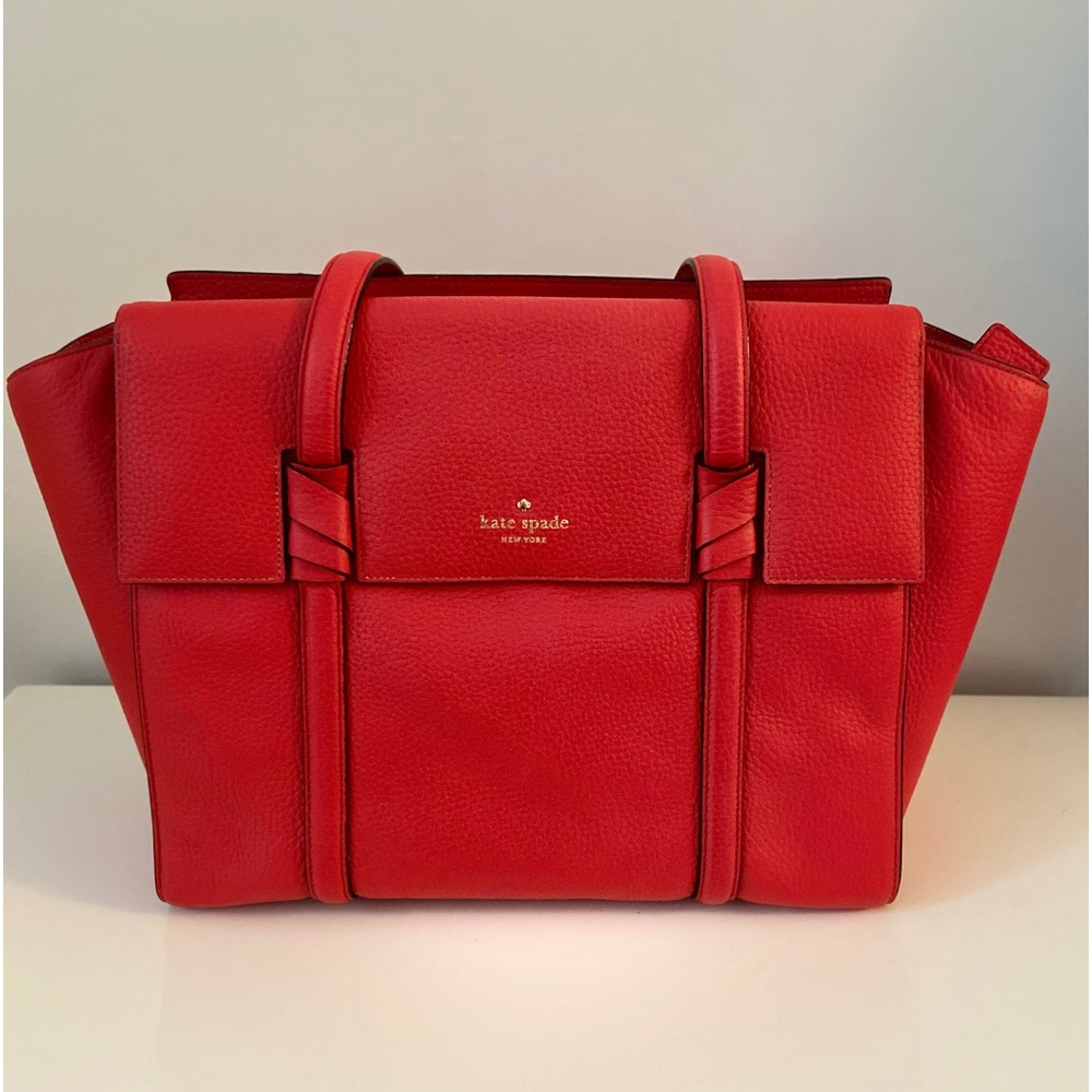 Kate Spade ABIGAIL SATCHEL PXRU7738 Women's Leather Tote Bag Red - Picture 9 of 15
